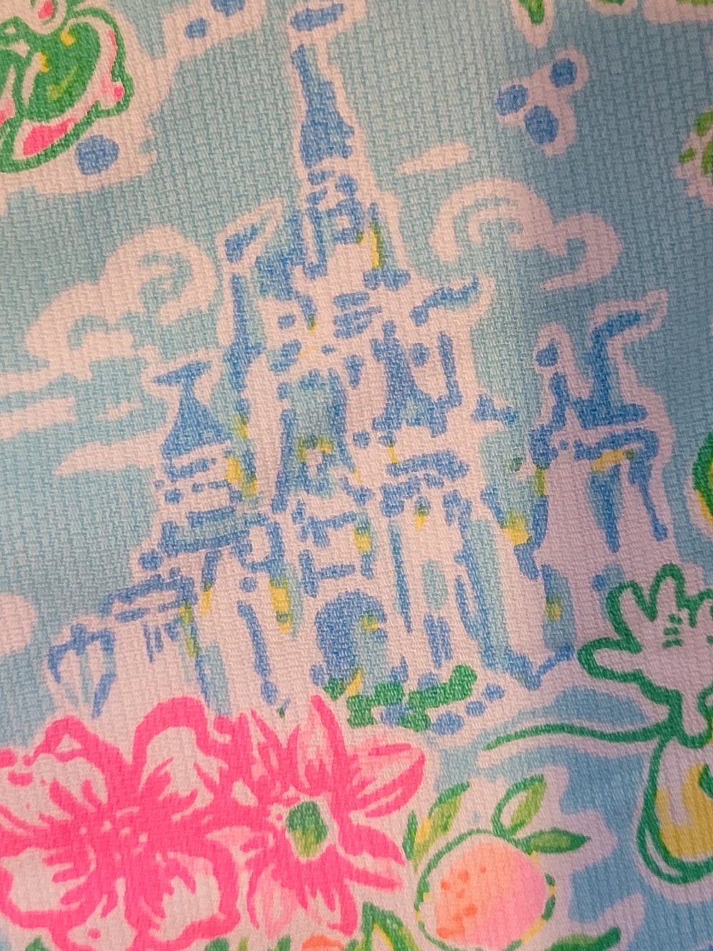 NWT Lilly Pulitzer Bright Floral & Mickey Print Blue Buttercup Shorts - Picture 3 of 9
